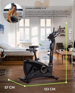 Zipro Vélo d'appartement iConsole Rook Gold, Ergomètre Fitness, Vélo d'appartement magnétique, Ergomètre jusqu'à 150 kg, Vélo d'intérieur, Vélo d'entraînement à domicile, Vélo ergomètre filaire