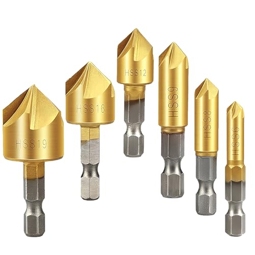 CeyMlem Set di Punte per Svasatore 1/4" HSS