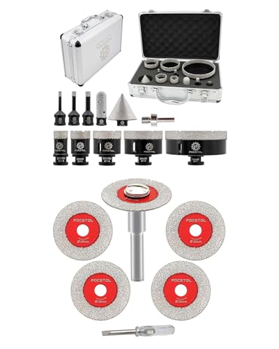 Disque diamant pour verre 30mm FOCSTOL et kit de scies cloches pour percer et couper le verre
