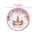 Magical Unicorn Plates Set of 24 Packs,7 Inch for a Birthday Party, Children's Party,or Unicorn Party. (Blue and Pink)