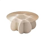 YPIOUREN Couchtisch Aus Glas, Moderner Runder Akzenttisch, Couchtisch Aus Holz,for Empfangsbüros Im...