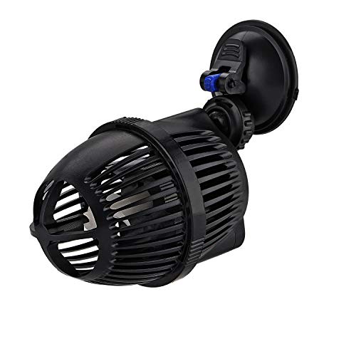 EXLECO Bomba de Flujo de Acuario Wavemaker 3000L/H 6Vatios Bomba de Circulación Bomba de Onda JVP-101A para Acuarios de Agua Dulce y Salada de 60~90cm con Ventosa
