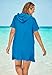 Swimsuits For All Swim 365 Women's Plus Size Hooded Terry Swim Cover Up - 14/16, Mirtilla