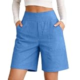 【Occasions d’Utilisation】Parfaits pour l’été, ces shorts femme coton et lin s’adaptent à la plage, les vacances, les promenades, le shopping ou simplement le repos chez vous. Confortables et polyvalents, ils deviennent un incontournable de vos tenues estivales.