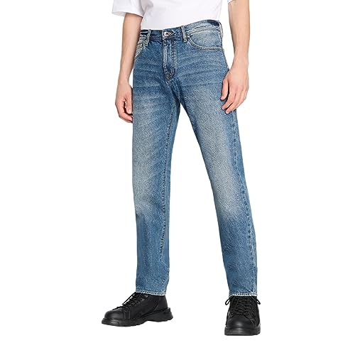 Armani Exchange Men's J16 Straight Fit Non Stretch Cotton Denim