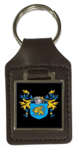 Porte-clé en cuir avec blason gravé Gardner Family cadeau idéal