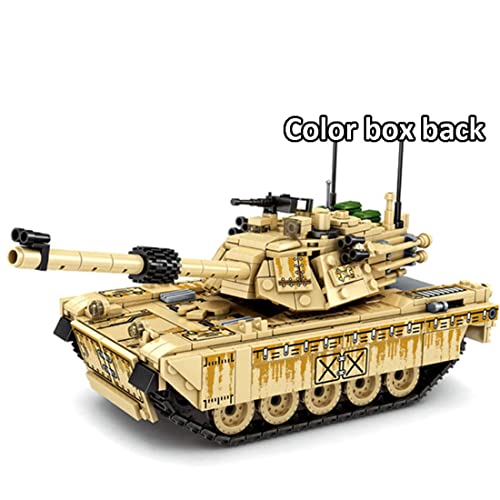 LDB SHOP Technik Panzer Bausteine, 901 Klemmbausteine Technic 2 in 1 Militär Armee Panzer T99 Modellbausatz, Technik… – Bild 7