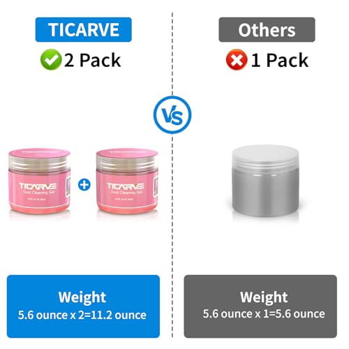 TICARVE 2Pack Cleaning Gel Car Putty Car Clean Putty Gel Auto Tools Car Interior Cleaner Car Cleaner Car Cleaning Slime Car Assecories Keyboard Cleaner Rose (320g/11.2oz)