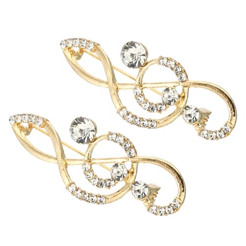 Broche de cristal para chales y suéteres: juego de 2 clips dorados de mujer para lucir perfecta