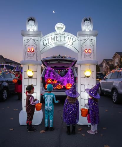 7.4FT Halloween Graveyard Trunk or Treat Car Decorations Kit for