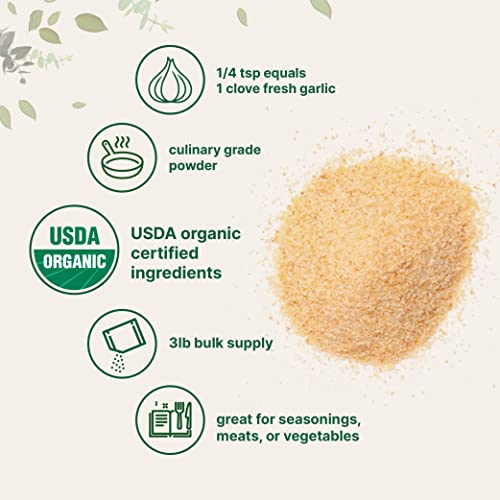 image for Micro Ingredients Organic Garlic Powder, 3lbs | Premium Source from Ha