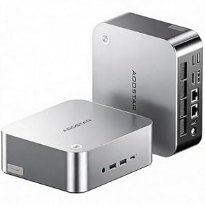 AOOSTAR MACO Mini PC R7 6850H(bis zu 4,7GHz) Mini Desktop Computer 24GB RAM 5 1TB PCIe4.0 SSD, Micro PC W11 Pro Radeon 680M/OCuLink/2xUSB4/2x2,5G LAN/4K Quad-Display/Fingerabdruck Entsperren