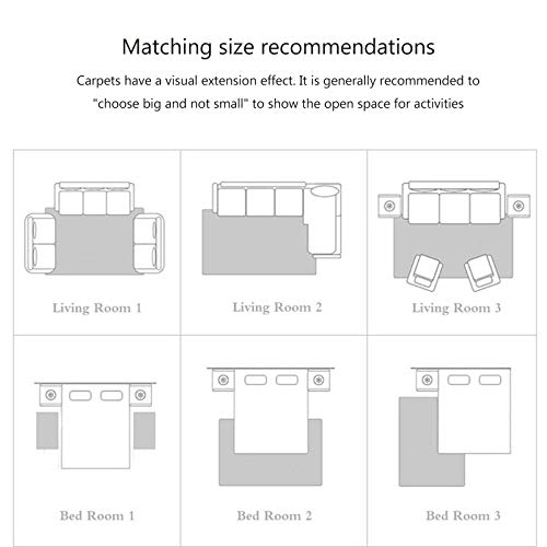 QIAOH Alfombras Salon Grandes 200x300CM, Alfombras Antideslizantes Modernas, Alfombras Gruesas Y Suaves, Decoración del Hogar para Sala De Estar, Comedor, Dormito