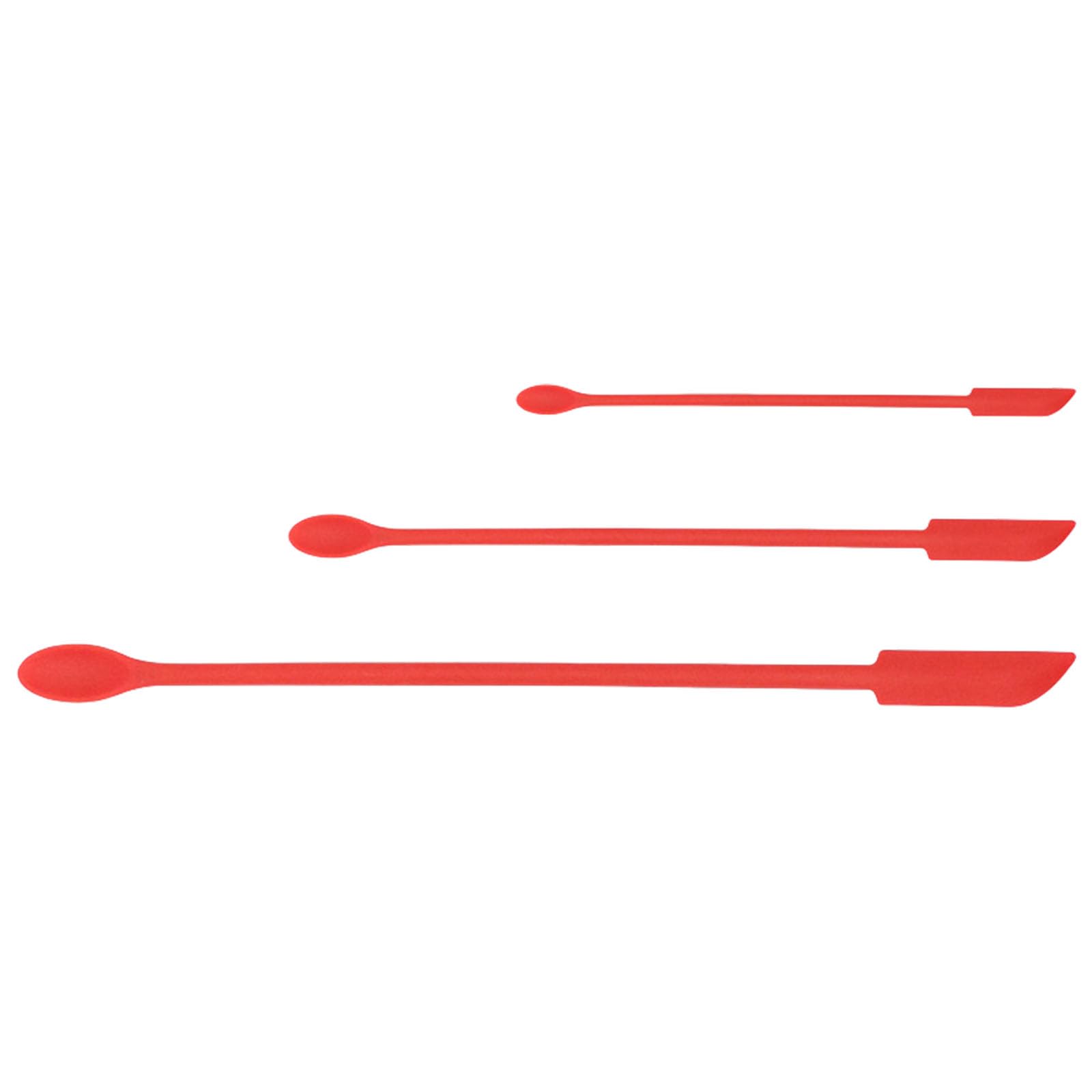 MALSSE Of 3 Silicone Stir Sticks for Epoxy Resin Mixing Dishwasher Safe Stirring Tool Dough Scrapers Multipurpose Silicone Spatula Set