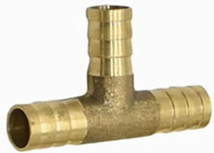 Raccord cannelé en T en laiton haute étanchéité eau et gaz 14mm