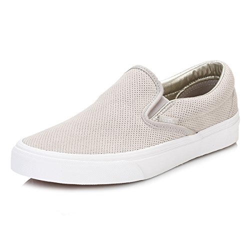 Vans Womens Perf Suede Slip-On Silver Cloud/True White Sneaker - 7