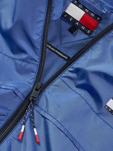 Tommy Jeans Tjm Lw Chicago Jacket Ext Dm0Dm20204, Giacca Antivento, Uomo, Blu (Tempo Blue), M - Immagine 3