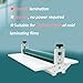INTBUYING Cold Laminator Machine for 25 in Film 0.4In Thickness Foldable for Poster Photo with Crank Portable Manual Cold Roll Laminator Machine for Personal Office School Blueprints Artwork