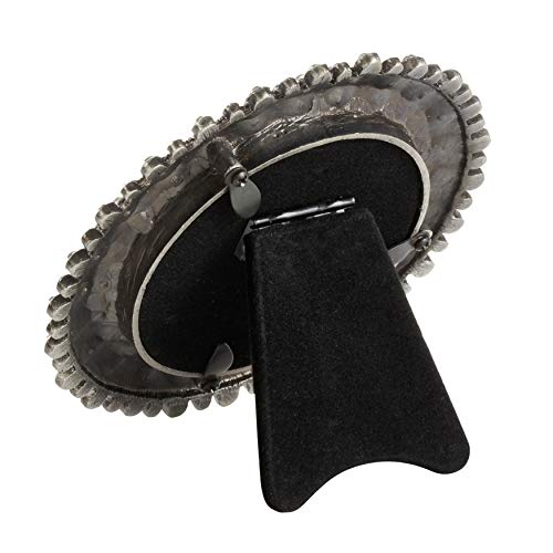 Saro Lifestyle Round Jeweled Photo Frame, 3" X 3", Silver #TOP1