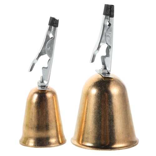 Hemoton Fishing Bells Clips 2pcs Metal Fishing Rod Bells Easy Attach Enhance Your