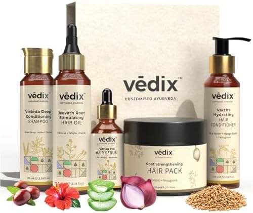 Vedix Ayurvedic Hair Growth 5 Pc Combo | For Normal-Oily Scalp