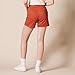 Amazon Essentials Women's Mid-Rise Slim-Fit 5 Inch Inseam Khaki Short (Available in Straight and Curvy Fits), Brick Red, 18