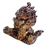 Sculpture artistique de figurine de richesse - fabriquée à partir de résine, cette sculpture kylin ne se décolore pas et ne se déforme pas facilement, vous pouvez l'utiliser en tranquillité, décoration de figurine animale