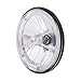 United Pacific 31284 ULTRALIT 7” Crystal Glass Headlight w/Amber LED Halo Ring, Glass Construction, Reinforced, 12V, 65/55W 9007 Blub – ONE Headlight
