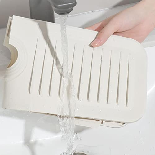 Alfombrilla de drenaje plegable e impermeable de silicona para encimera 6