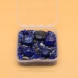 Natural Stone Chippings Boxed 100G Arrangement Healing Crystals Minerals Tank Aquarium Home Decor Gem Decoration - (Color: Lazurit Blue)