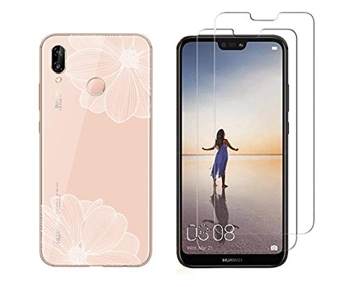 Coque et films de protection Huawei P20 Lite Souple Fleurs - vue 2