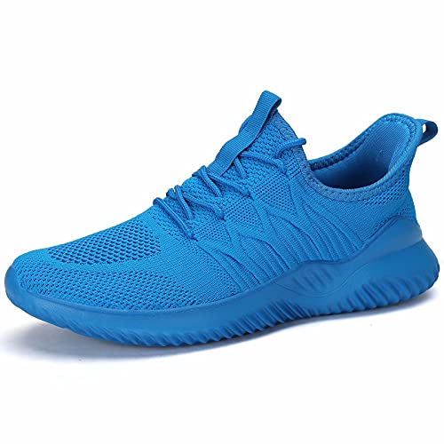 Men's Light Sneakers Tennis Running Slip-On Shoes Casual Walking Work Cross Training Shoes Gym Trainer Zapatos De Hombre Blue #TOP3