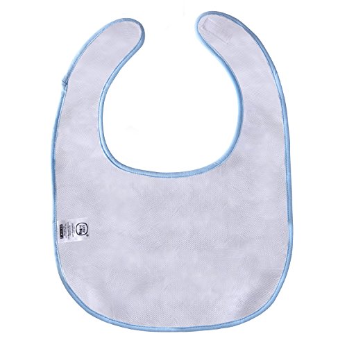 Littleforbig Cotton Waterproof Adult Babydoll Bib with Adjustable Hook-and-Loop Fastener Closure Printed 2 Packs - Zoo Animals and Cherry Adult Bibs3