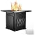 EAST OAK 32'' Propane Fire Pit Table, 50,000 BTU Steel Gas FirePit for Outdoor, Outside Patio Deck and Garden, CSA Certified Fire Table with Magnetic Lid, Cover-Storage Basket and Lava Rock , Black