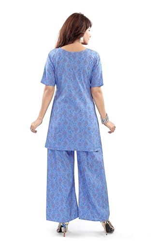 Image of Mom&Bae Women's Pure Cotton Printed Lounge Wear Comfy Night Suit Co-ord Set