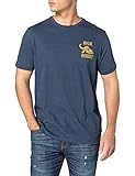 Con estampado estilo oeste Springfield Camiseta Regular Calavera, Azul Medio, S para Hombre