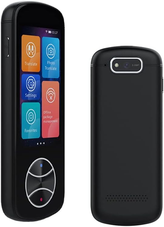 New V10 Portable Language Translator 107 Languages Two-Way Real-Time WiFi/Offline Recording/Photo Translatio Language Translator(D)