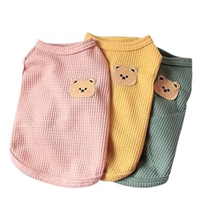 Cotton Dog Shirt Summer Lightweight Pet T-Shirts Soft Breathable Stretchy Cats Dogs Tee Shirt Sleeveless Vest Dog Apparel for Medium Small Dog Clothes