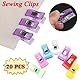 Mehrfarbige Näh-Clips, Quilting-Clips, Stoff-Quilt-Bastelwerkzeuge, Mehrzweck-Kunststoff-Clips zum Nähen, Binden, Nähen, Quilten, Zubehör, Bastelzubehör, Bastelzubehör, 20 Stück