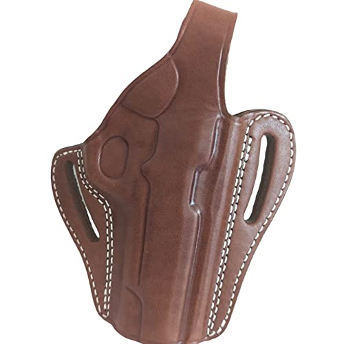 Colt 1911 Commander OWB Thumb Break Leather Gun Holster 4' - 4.25' (Brown)