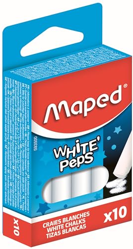 Maped M593500 - kreda Peps, 10 sztuk, okrągła, biała