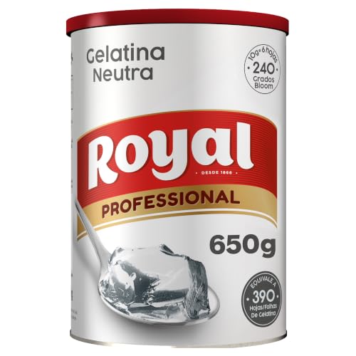 Royal Professional Gelatina Neutra, Preparado en Polvo, Bote 650 g