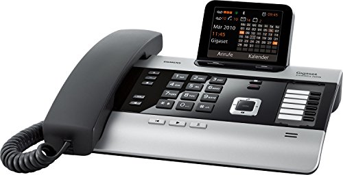 Gigaset DX600A ISDN-/DECT Telefon (mit 3 Anrufbeantwortern - Schnurtelefon mit großem Display) titanium