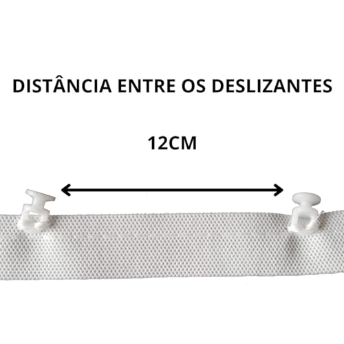 Genérico, Fita Entretela C/Deslizante C/Furo Cortina Maxi 25 Metros