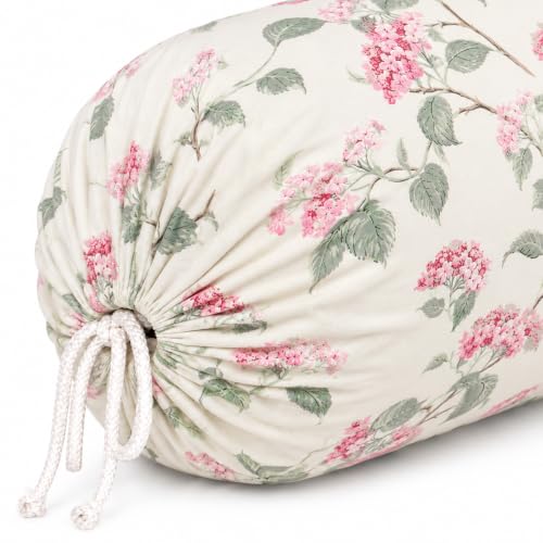Image of Clasiko Cotton Bolster Covers Set of 2, Blush Ivory, Standard Size