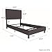 DHP Janford Upholstered Bed, Gray Linen, Twin