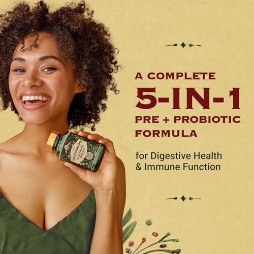Akkermansia Probiotic - 10 Billion CFU GLP-1 Booster with Lactobacillus Salivarius, Betaine HCL, Haritaki, Inulin, Tributyrin - Fiber Supplement for Gut Health & Weight Management