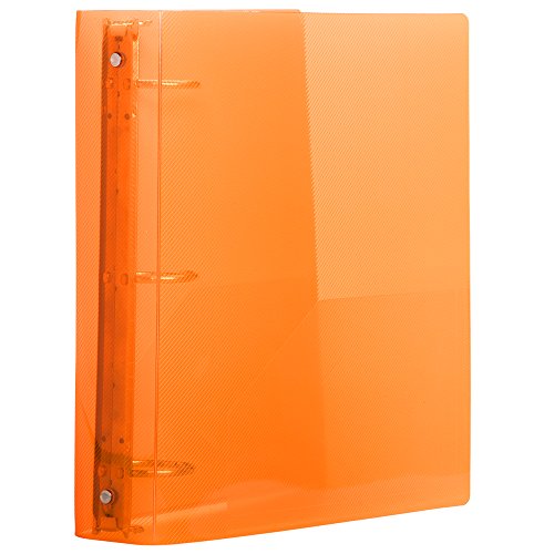 Jam Paper Plastic 2 Inch Binder - Orange 3 Ring Binder - Sold Individually #TOP1
