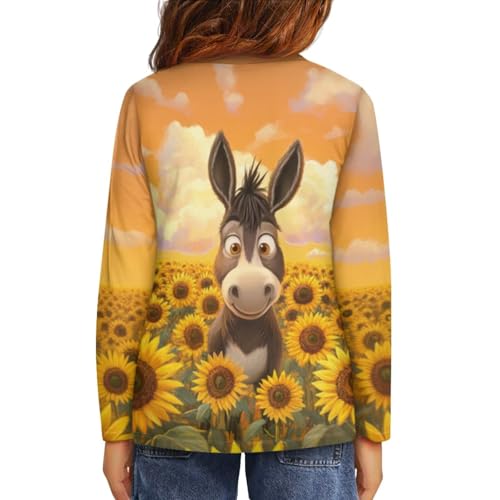 Image of Long Sleeve Shirts for Girls Winter Tops 3-16t Cartoon T Shirts for Fall Clothes