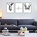 Love and Hand in Hand Wall Art Canvas Print Poster Black and White Sketch Art Line Drawing Decor for Living Room Bedroom (Set of 3 Unframed, 8x10 inches)